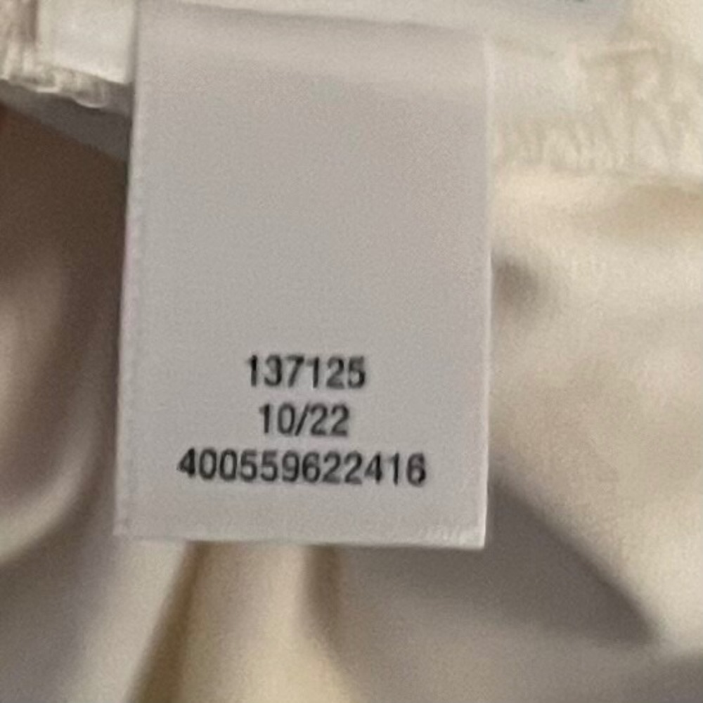 LC Lauren Conrad Dress XL Wrap White Multi Floral Ruffle Hem Puff Sleeve Cottage - Picture 8 of 8